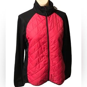 Marmot Womens Full Zip Jacket - Pink/Black - quilted Medium M